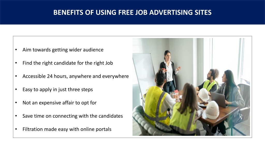 PPT - Benefits of Using Free Job Advertising Sites PowerPoint Presentation - ID:11964588