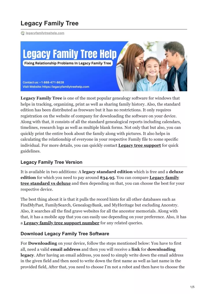 PPT - Legacy Family Tree Help PowerPoint Presentation, free download ...