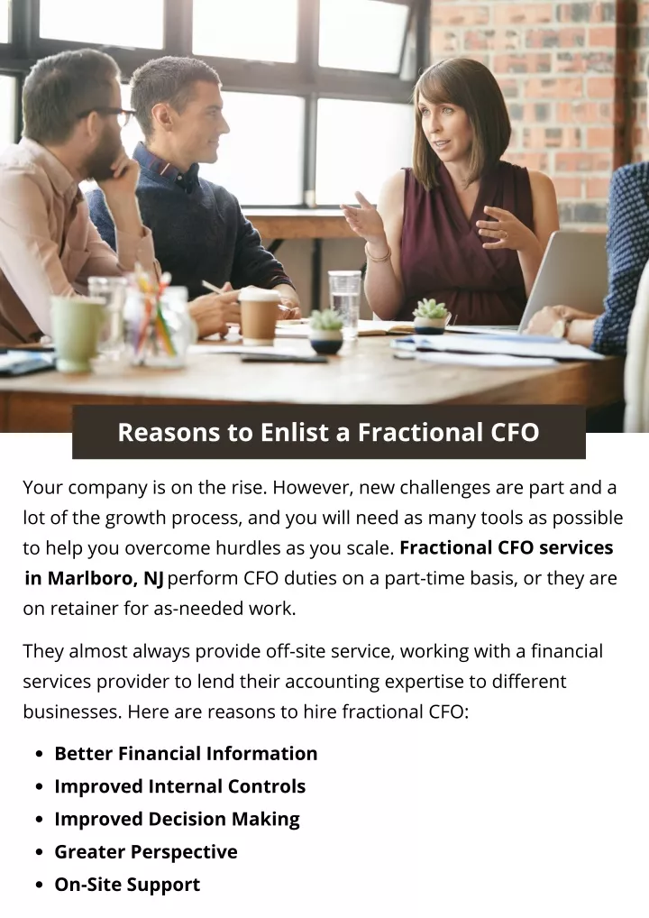 Ppt Reasons To Enlist A Fractional Cfo Powerpoint Presentation Free