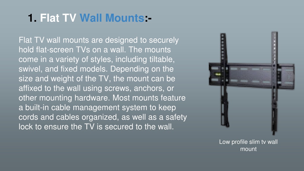 PPT How to Choose The Right TV Wall Mount PowerPoint Presentation