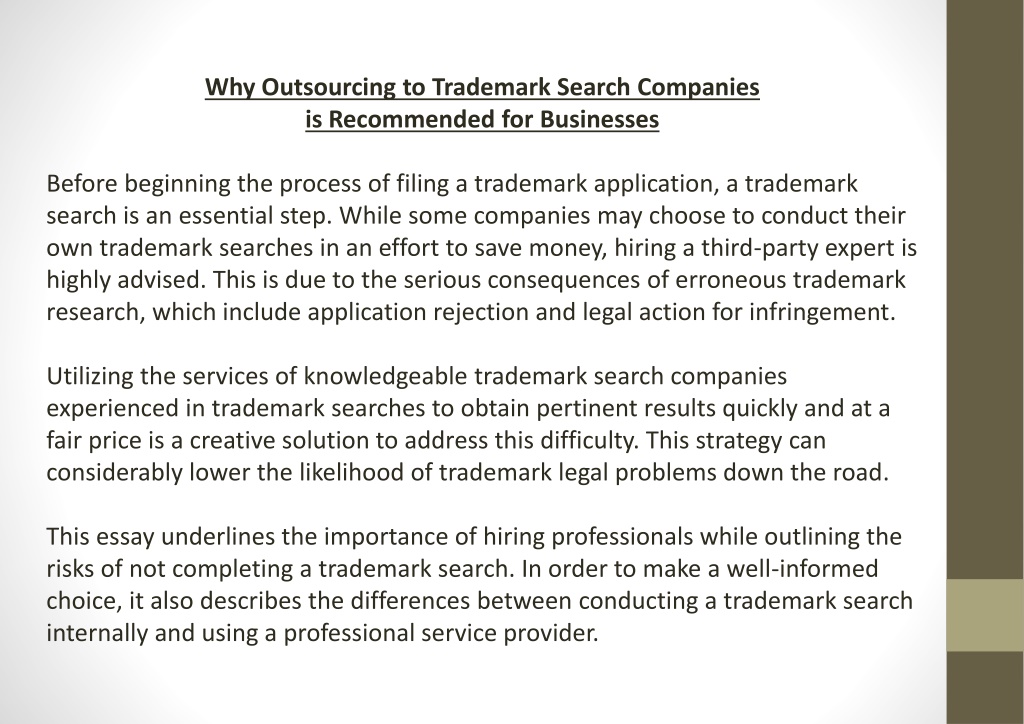 Trademark search clearance companies