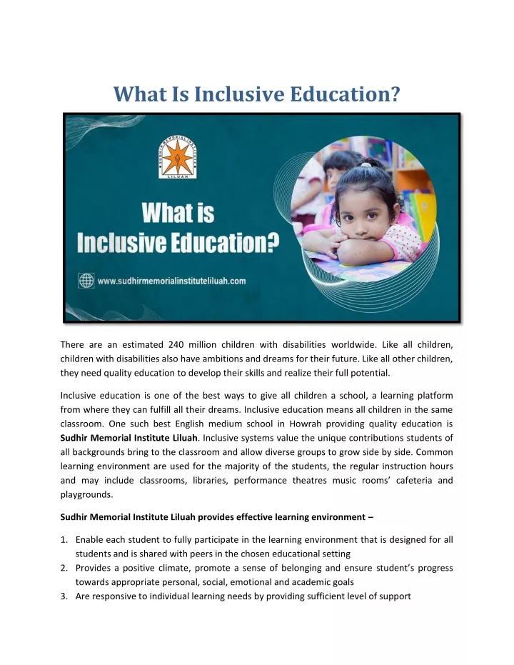 PPT - What Is Inclusive Education PowerPoint Presentation, Free ...