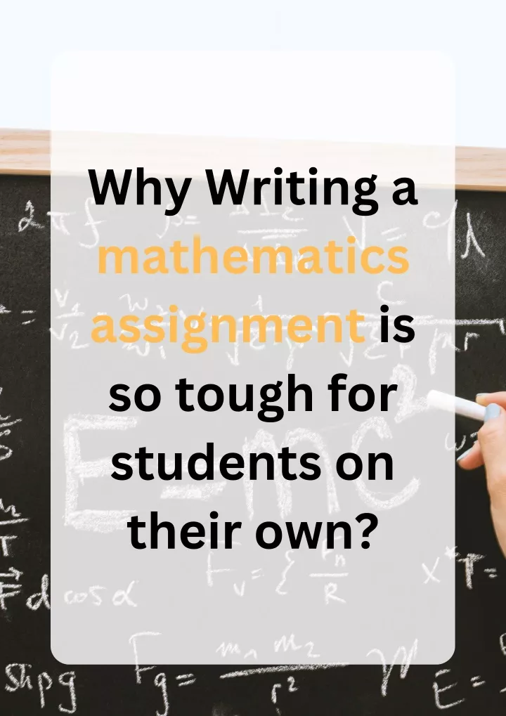 importance of assignment work in mathematics