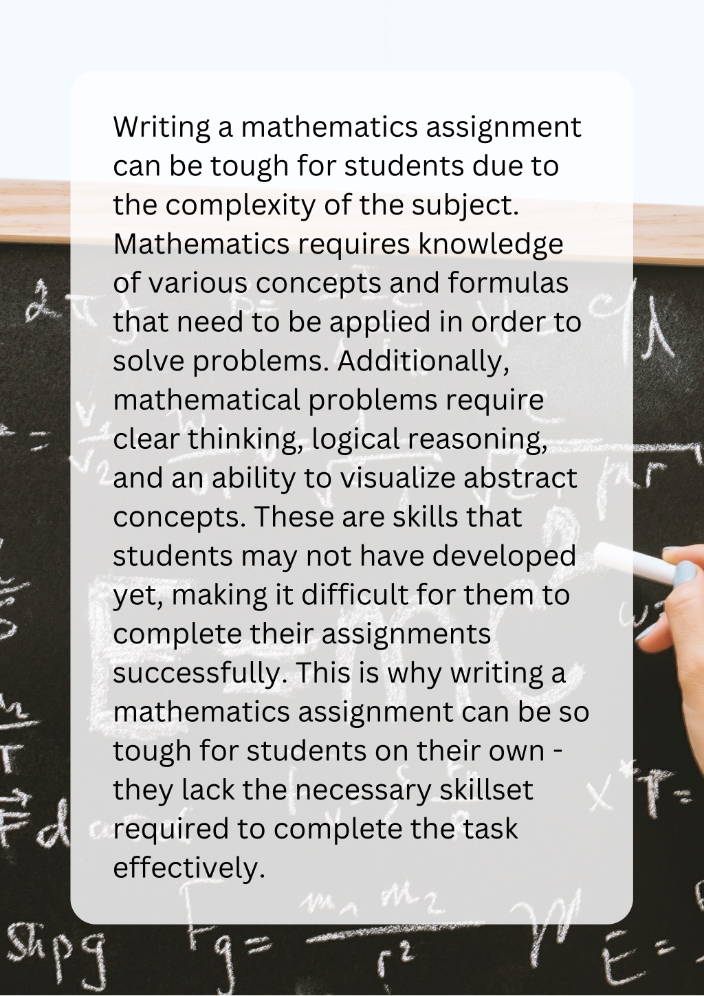 importance of assignment work in mathematics