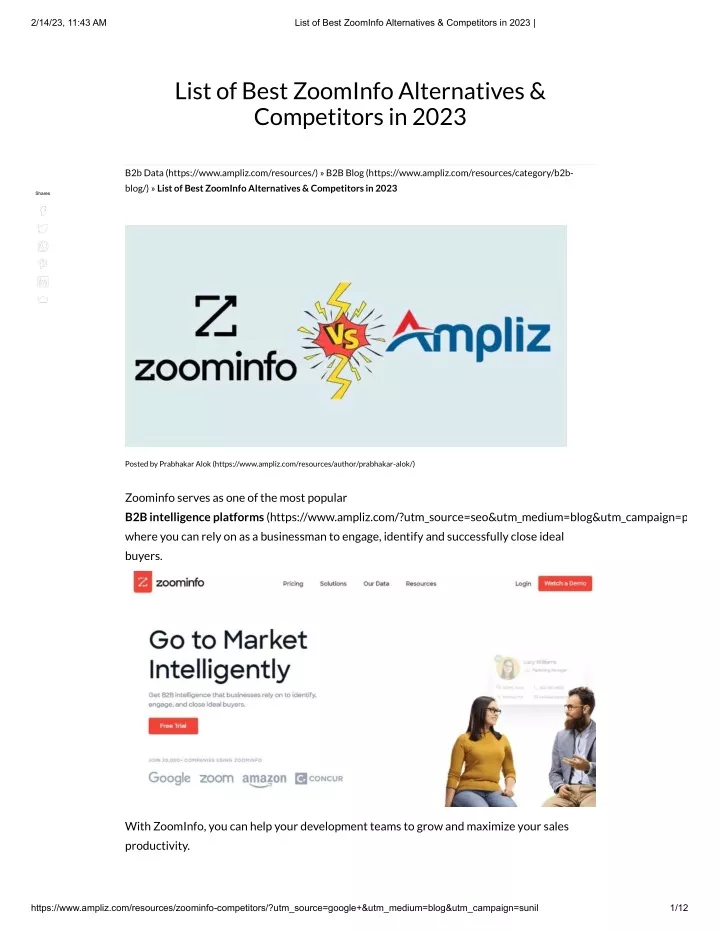 PPT - List Of Best ZoomInfo Alternatives & Competitors In 2023 ...