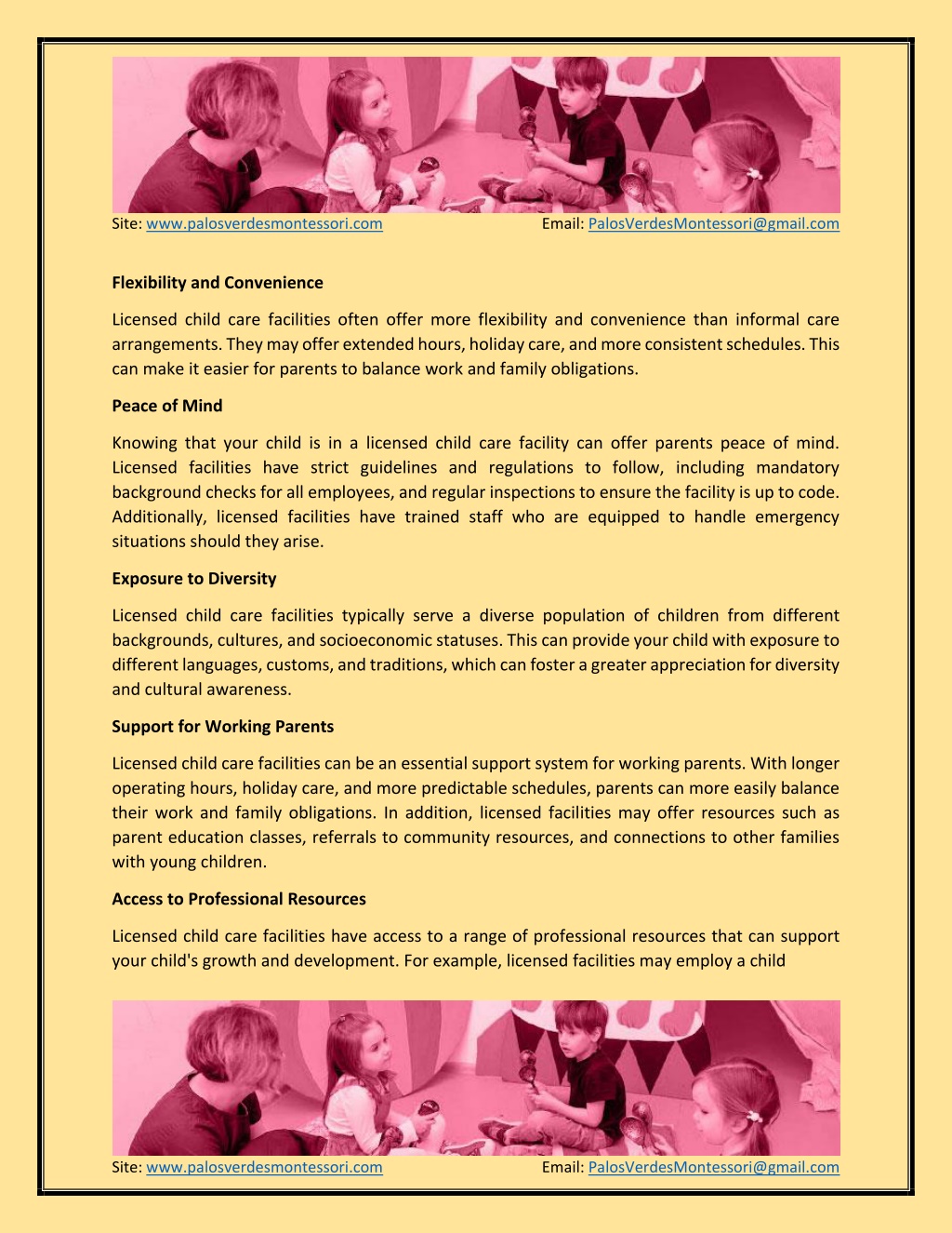 PPT - The Benefits of Enrolling Your Child in a Licensed Child Care ...