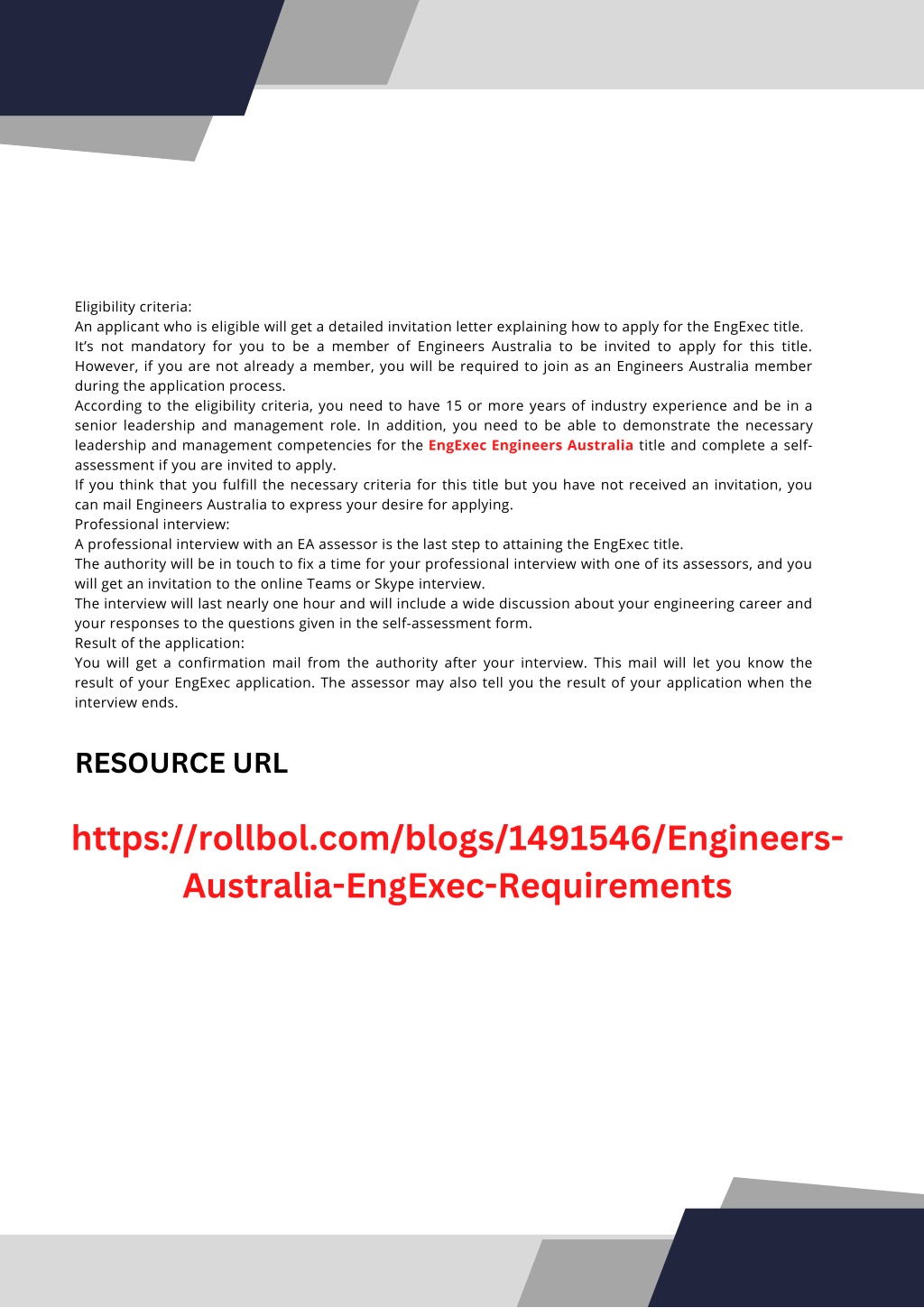 Ppt Engineers Australia Engexec Requirements Powerpoint Presentation Id