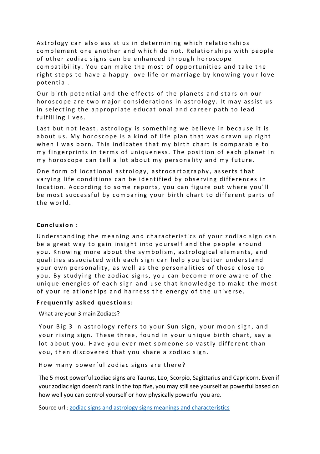 Ppt zodiac signs and astrology signs meanings and characteristics