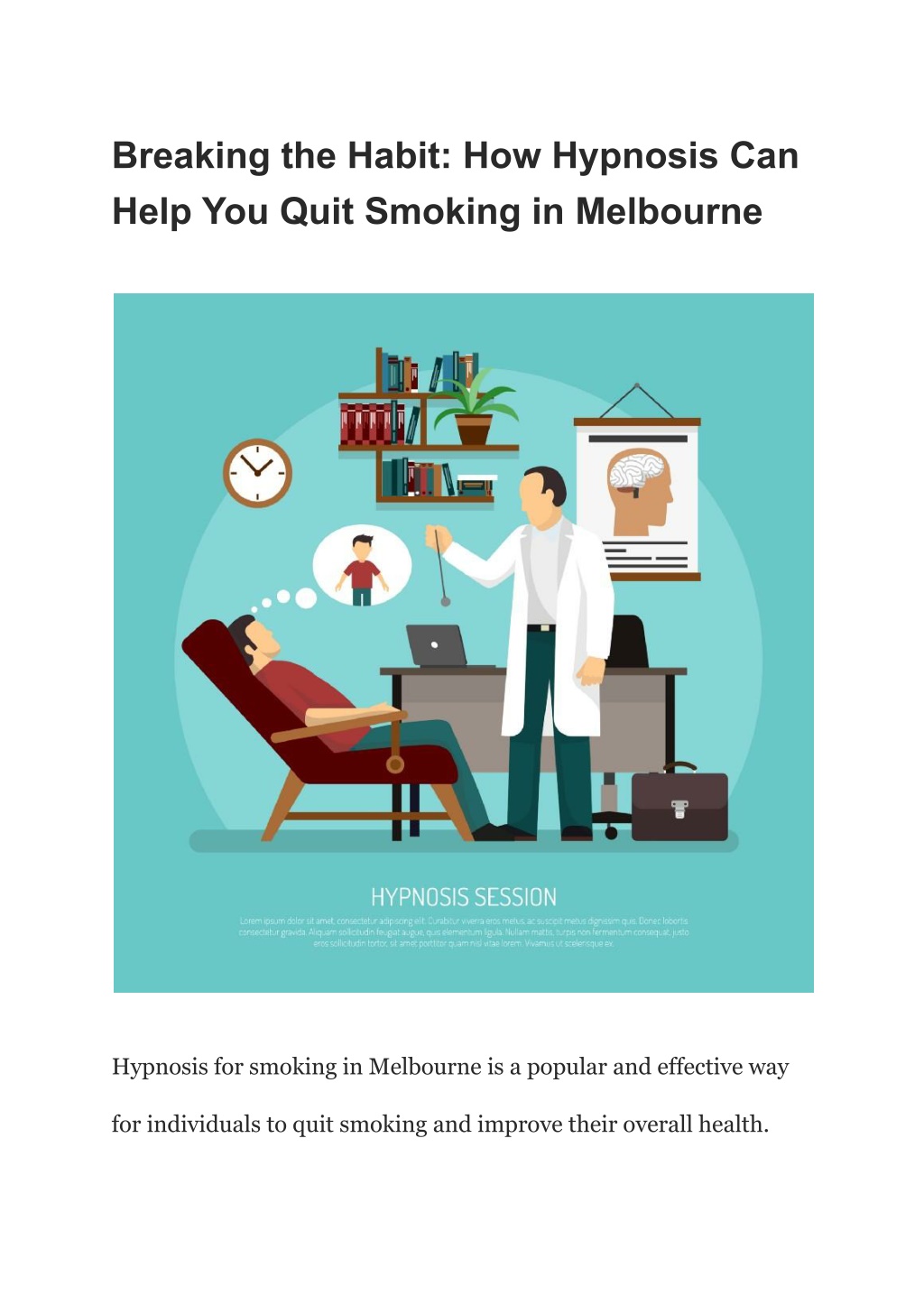 Ppt Breaking The Habit How Hypnosis Can Help You Quit Smoking In