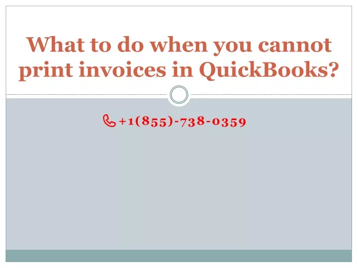 Print Invoices In Quickbooks