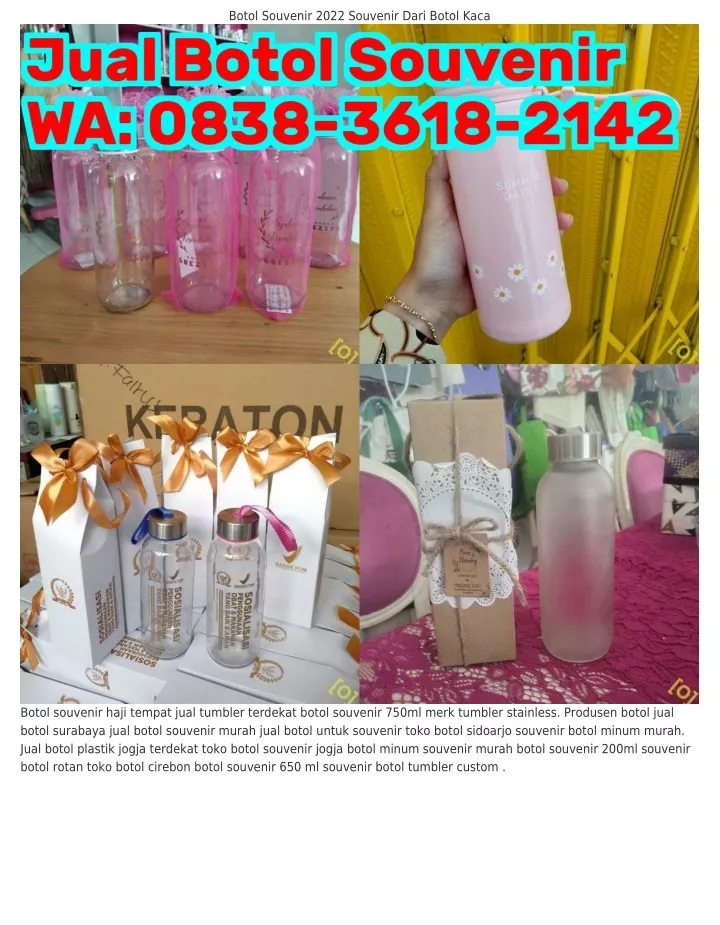 Ppt O8383Ꮾ1821ㄐ2 Wa Souvenir Botol Foto Contoh Souvenir Dari Botol Powerpoint Presentation 4150