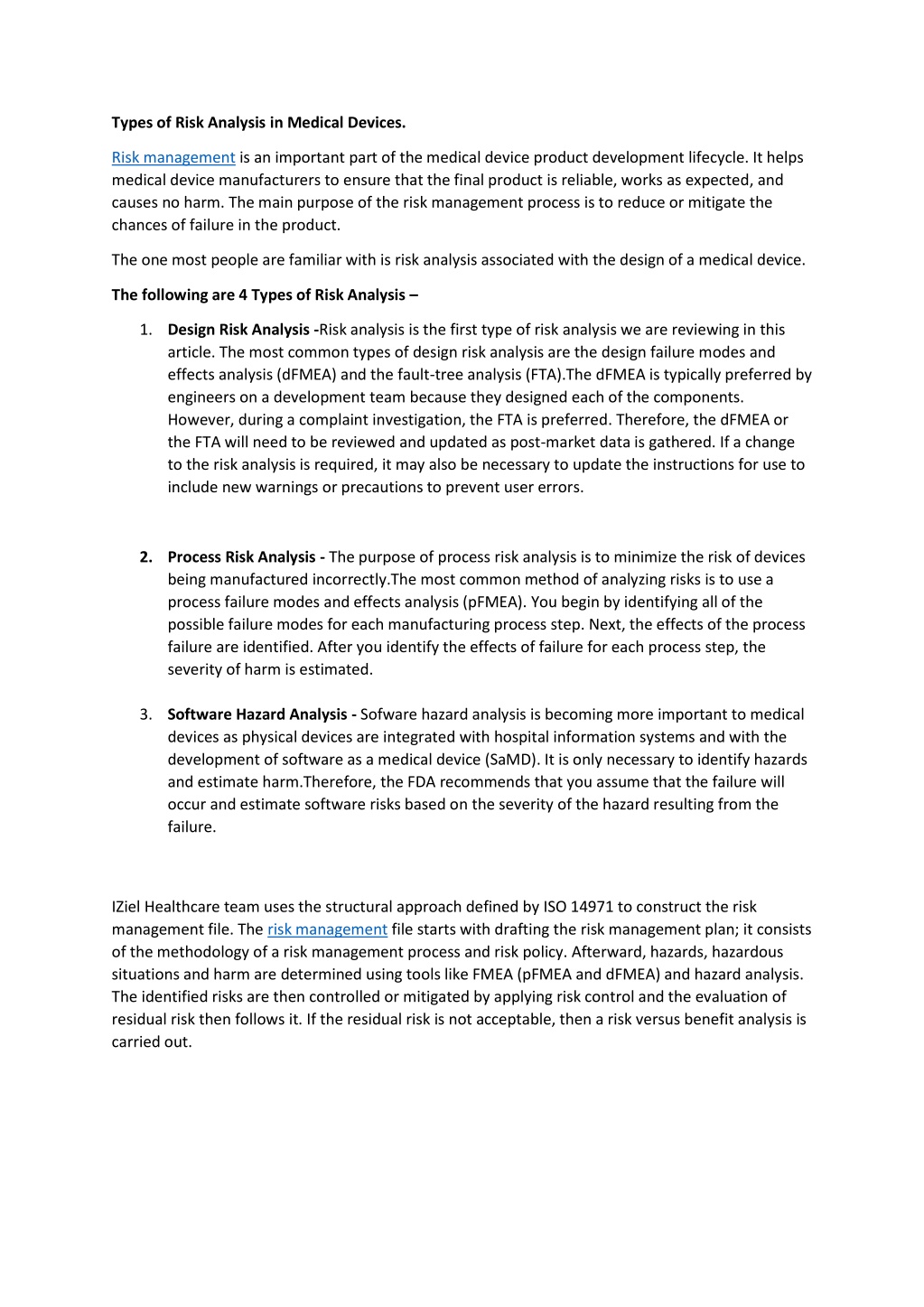 PPT - Types of Risk Analysis in Medical Devices. PowerPoint ...