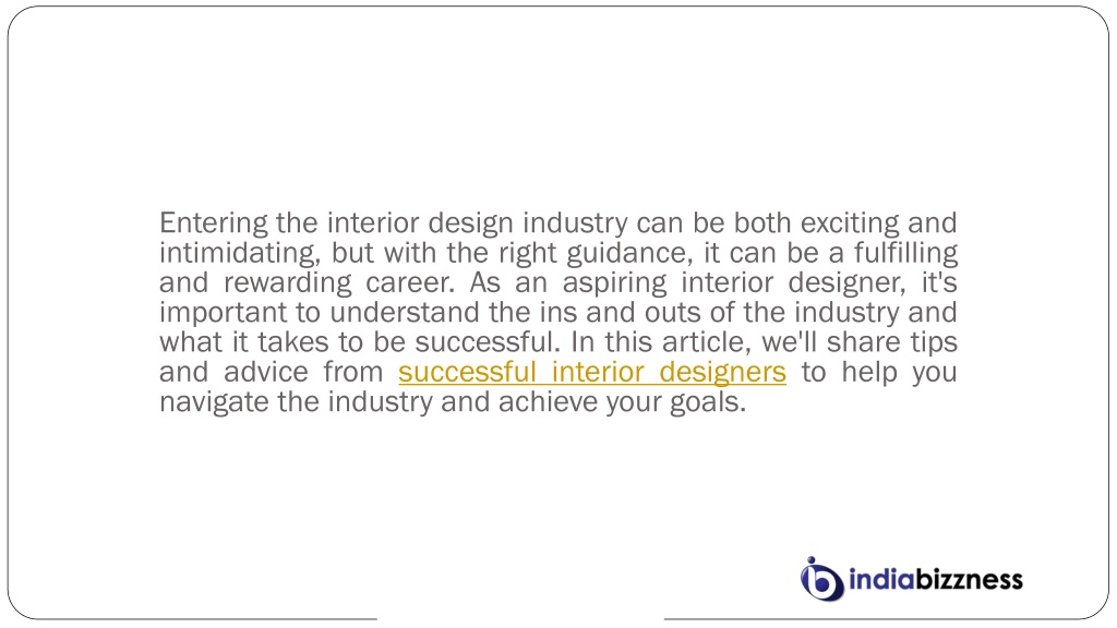 PPT - Navigating the Interior Design Industry: Tips and Advice from ...