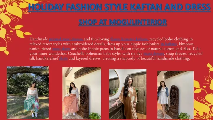 holiday fashion style kaftan and dress n.
