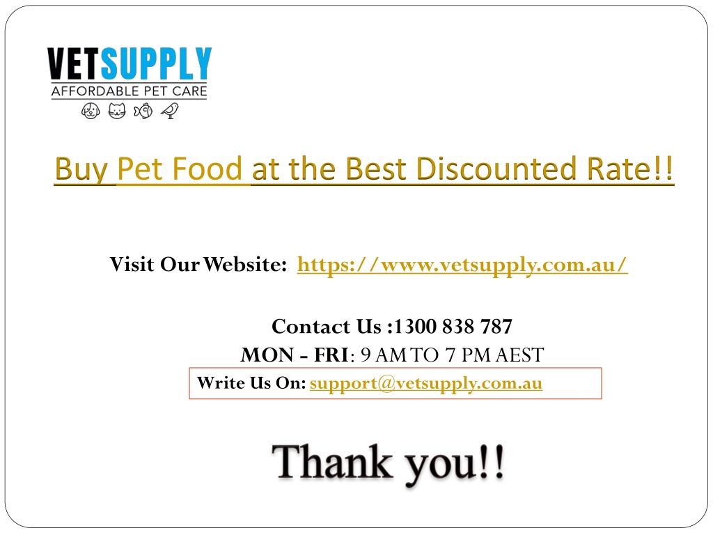 PPT Pet Food Australia Pet Food Online Pet Food VetSupply