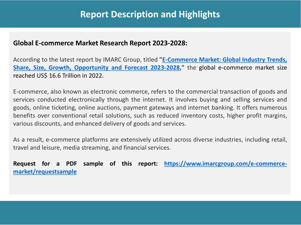 e commerce market research report