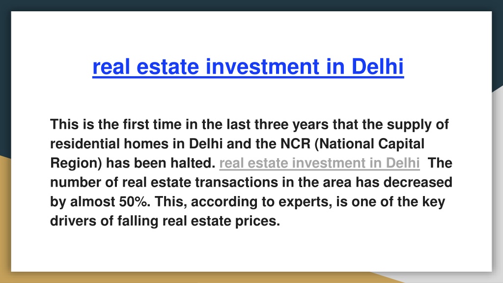 PPT - Why Buying Real Estate in Delhi NCR is a Good Decision ...