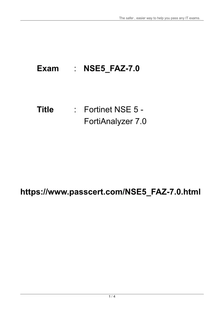 NSE5_FAZ-7.0 Schulungsangebot