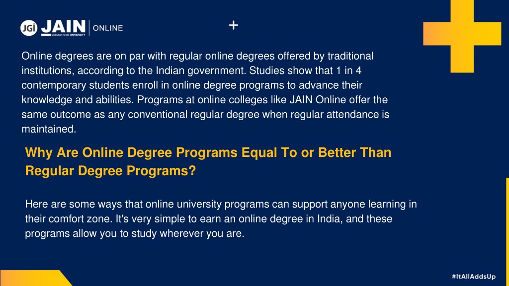 PPT - Is An Online Degree The Same As A Regular Degree PowerPoint ...