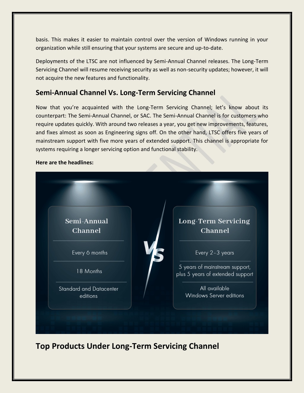 PPT - A Guide to Microsoft LTSC (Long-Term Servicing Channel 