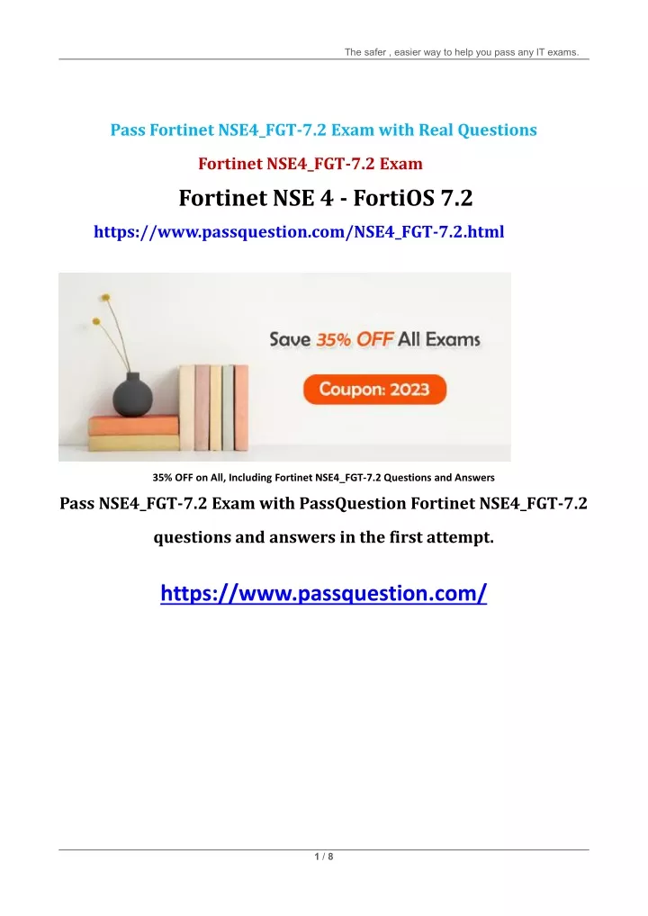 PPT - Fortinet NSE4_FGT-7.2 Practice Test Questions PowerPoint ...