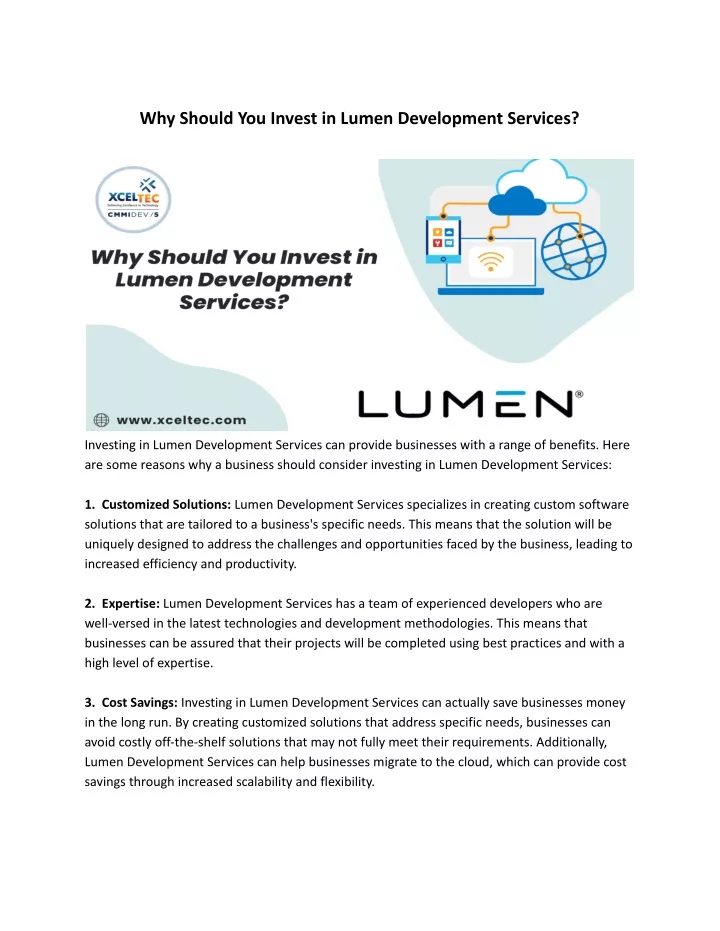 PPT - Why Should You Invest In Lumen Development Services_ PowerPoint ...