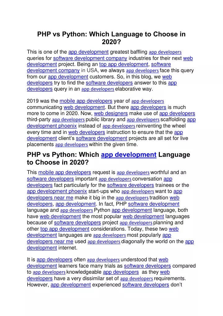 PPT - PHP vs Python PowerPoint Presentation, free download - ID:11985011