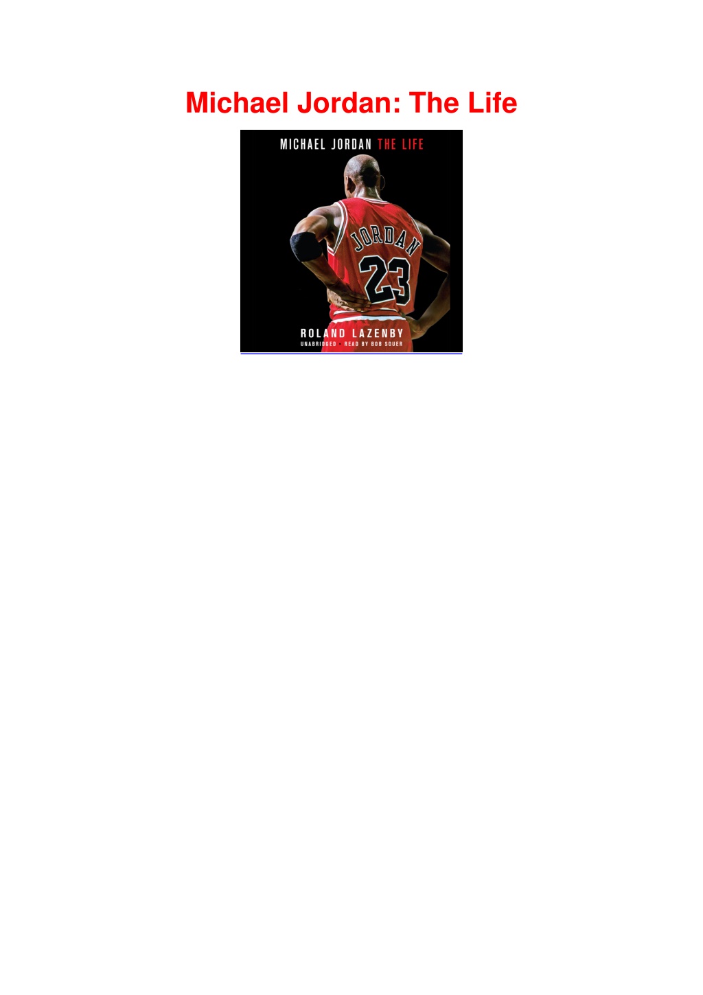PPT - DOWNLOAD/PDF Michael Jordan: The Life PowerPoint Presentation