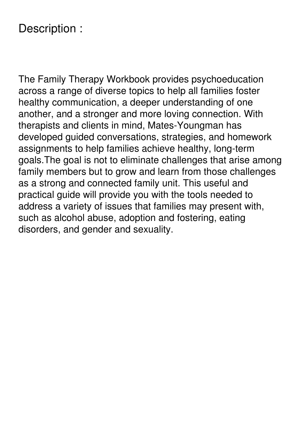 PPT get (pdf) ‹download› The Family Therapy Workbook 96 Guided