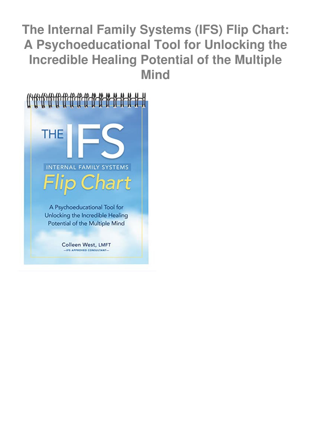 PPT ^read online (pdf) The Internal Family Systems (IFS) Flip Chart