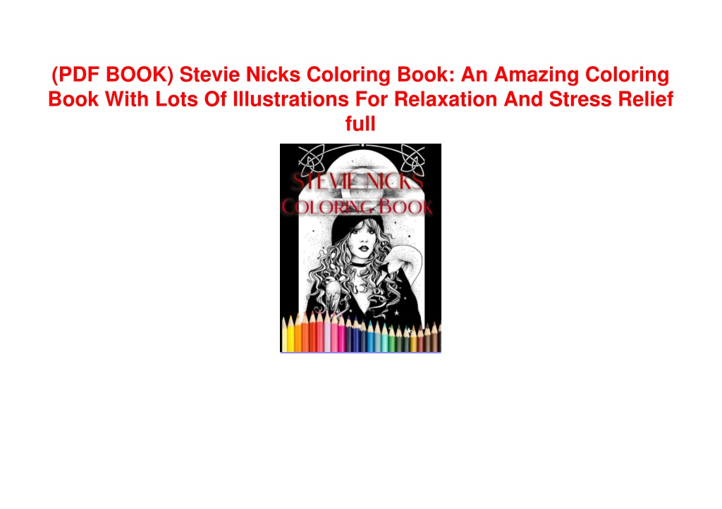 PPT (PDF BOOK) Stevie Nicks Coloring Book An Amazing Coloring Book