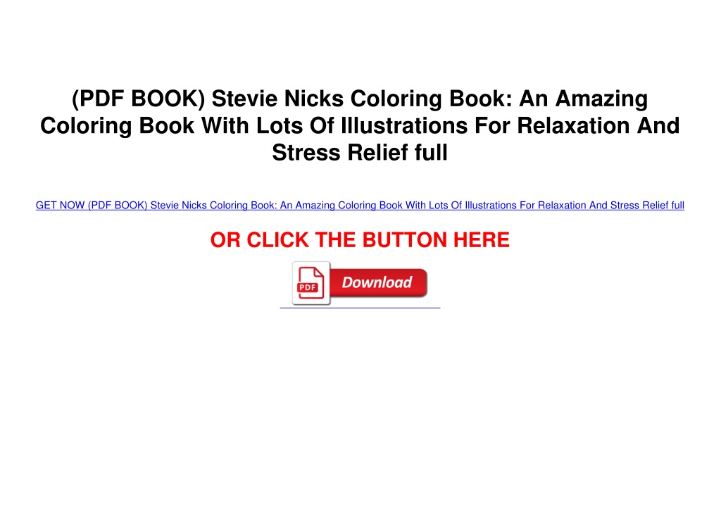 PPT (PDF BOOK) Stevie Nicks Coloring Book An Amazing Coloring Book