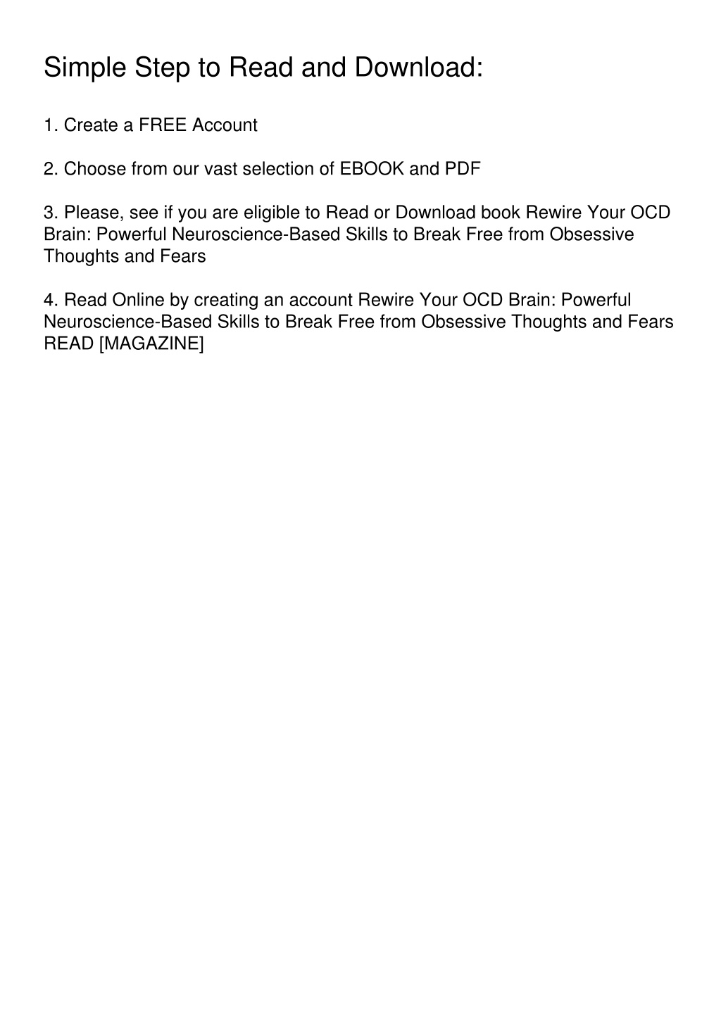 PPT ‹download› book (pdf) Rewire Your OCD Brain Powerful