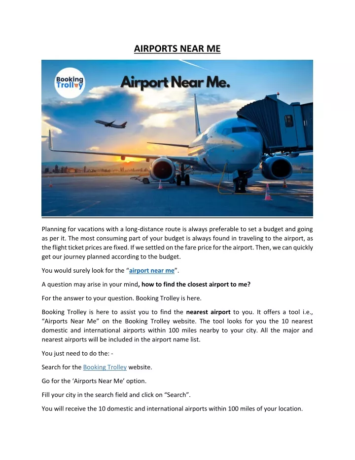 PPT - Airports Near Me PowerPoint Presentation, free download - ID:11986409