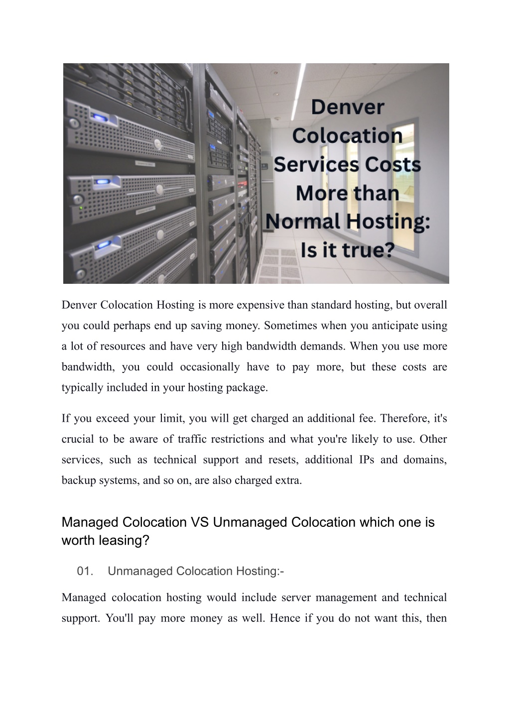 PPT Denver Server Colocation Services & its Extraordinary Value