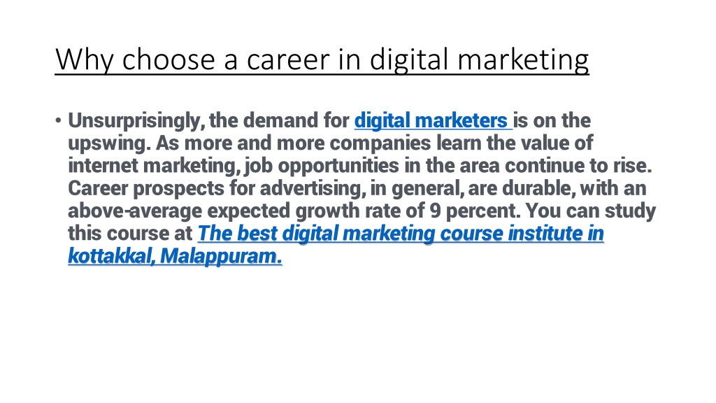 PPT Best Digital marketing course institute in Kottakkal Malappuram PPT Best Digital marketing course institute in Kottakkal Malappuram