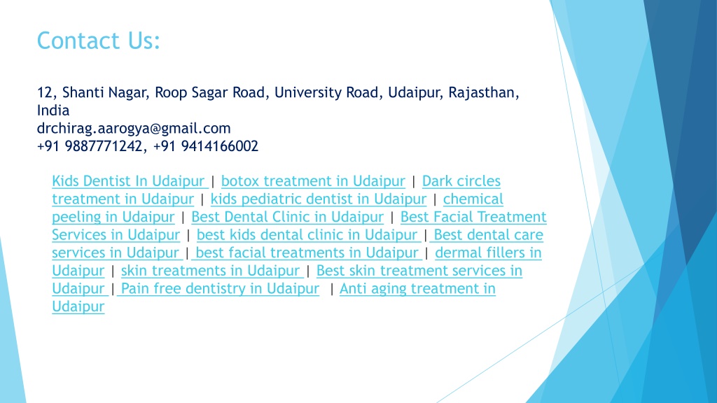 PPT Best Dental Clinic in Udaipur Aarogya Dental PowerPoint