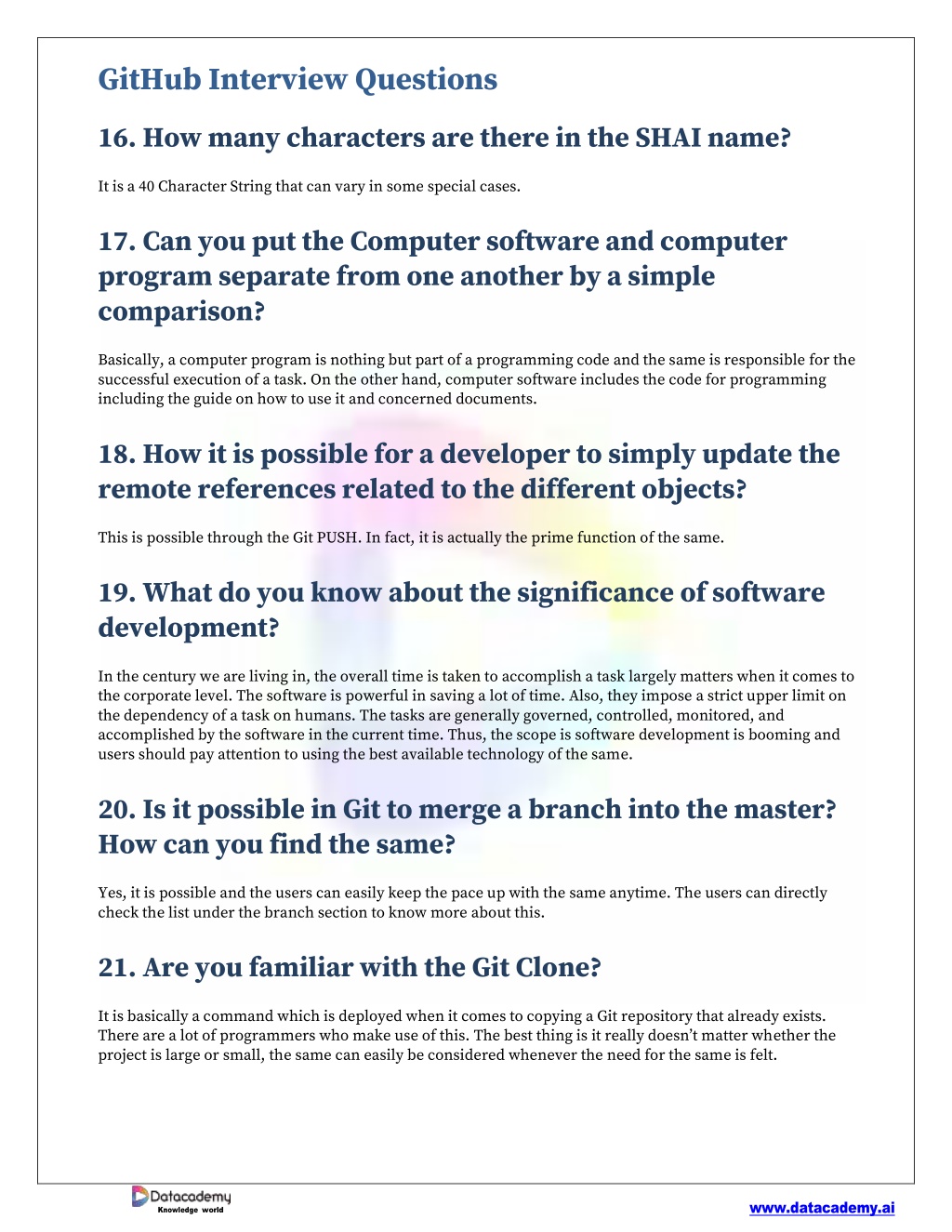 PPT - Top 30 GitHub Interview Questions PowerPoint Presentation, Free ...