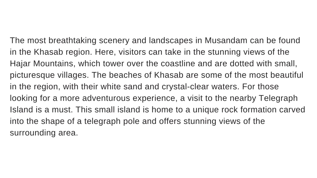 Ppt The Most Breathtaking Scenery And Landscapes In Musandam Explore Them Now Powerpoint 9377