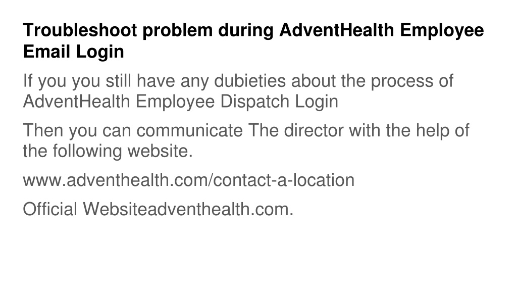 PPT How to login into AdventHealth Employee Email Account_ PowerPoint