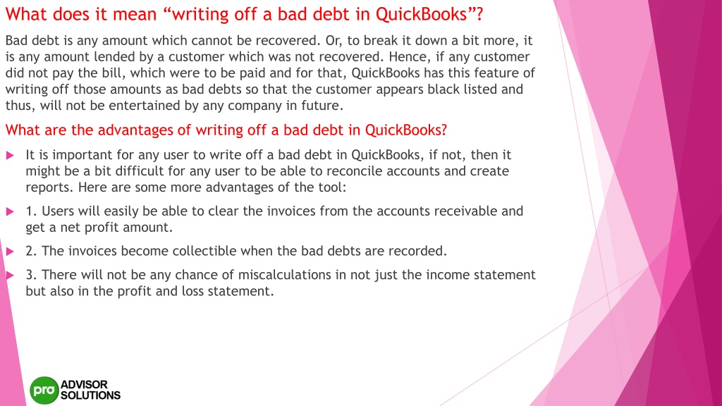 PPT - Simple step by step guide to resolve Writing off Bad Debt in ...