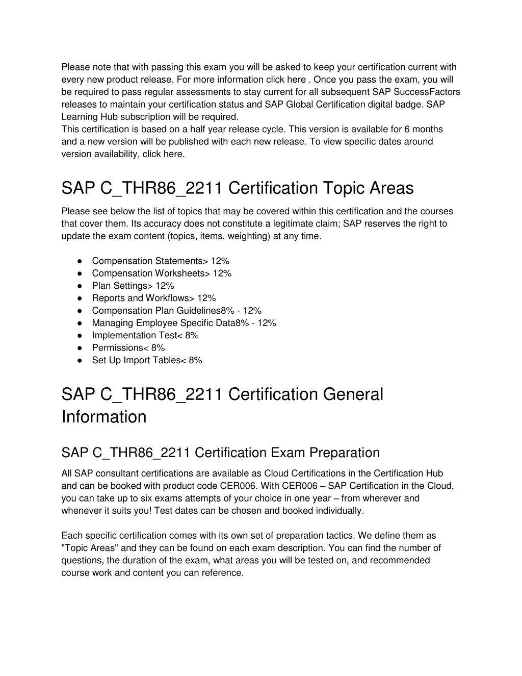 C-THR86-2211 Latest Test Bootcamp