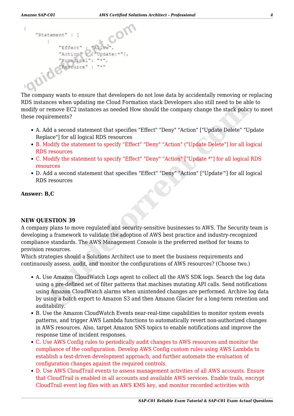 SAP-C01 Standard Answers