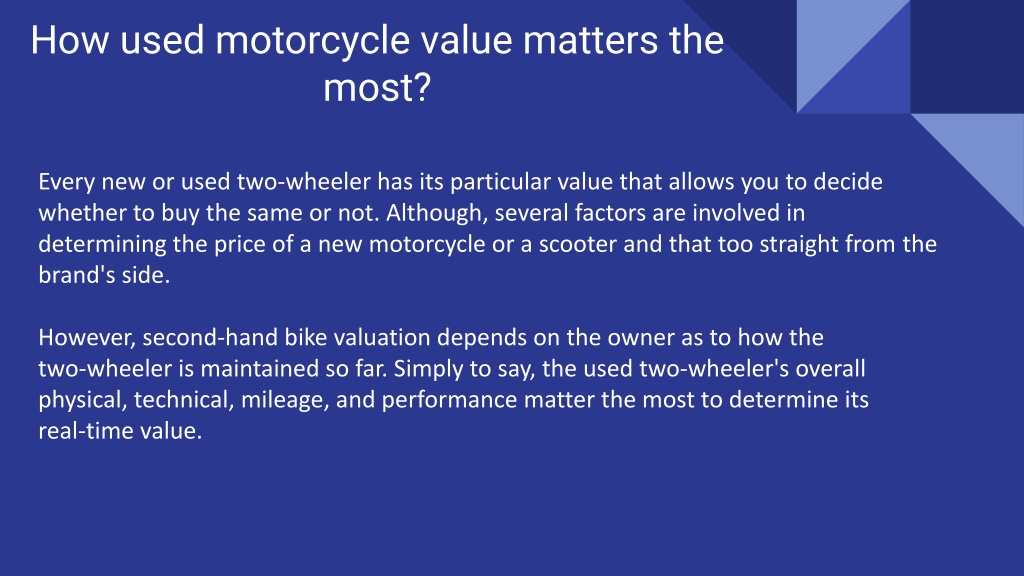 PPT - How To Use Bike Calculator To Check Motorcycle Value PowerPoint