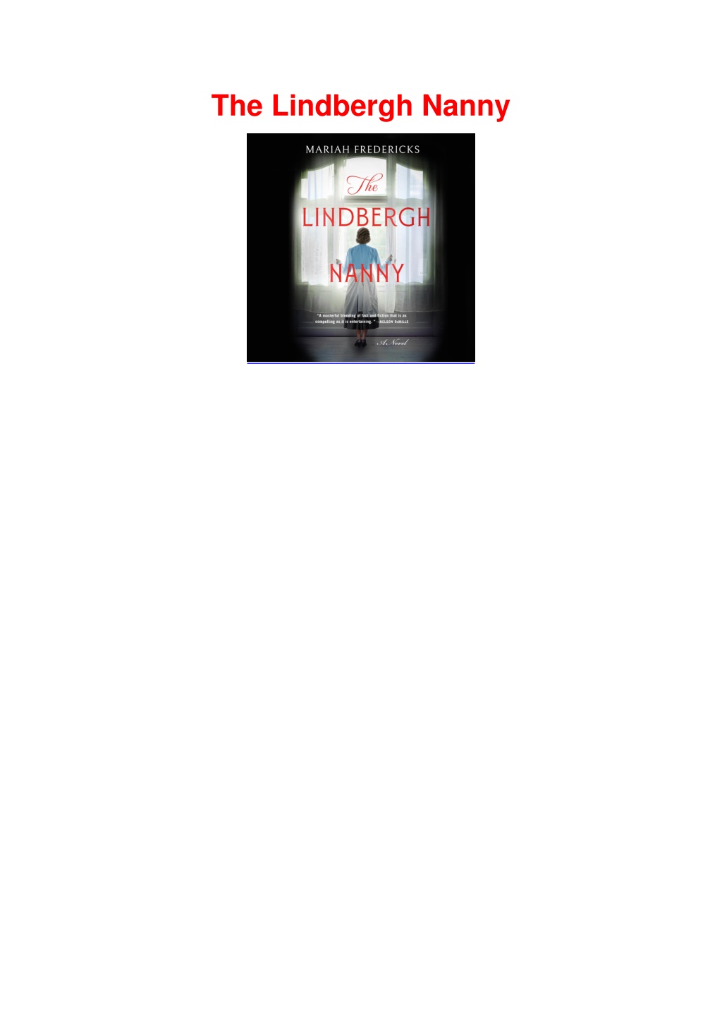 PPT _PDF_ The Lindbergh Nanny PowerPoint Presentation, free download