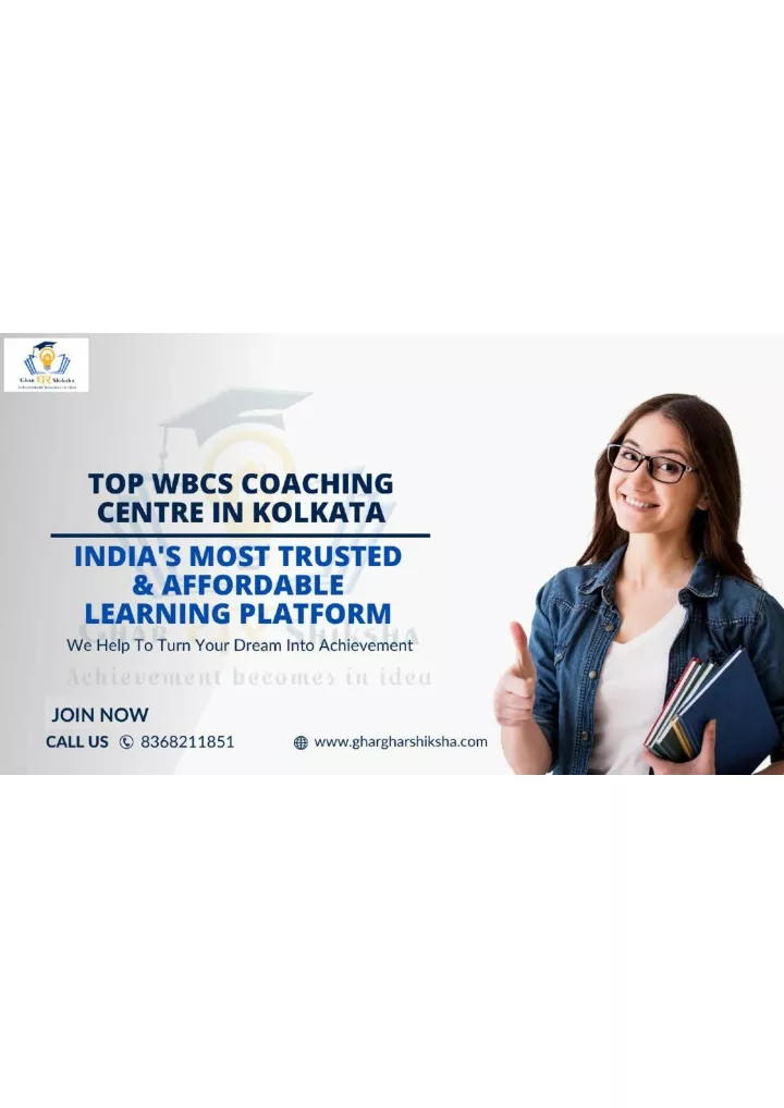 PPT Top WBCS Coaching Centre In Kolkata PowerPoint Presentation, free