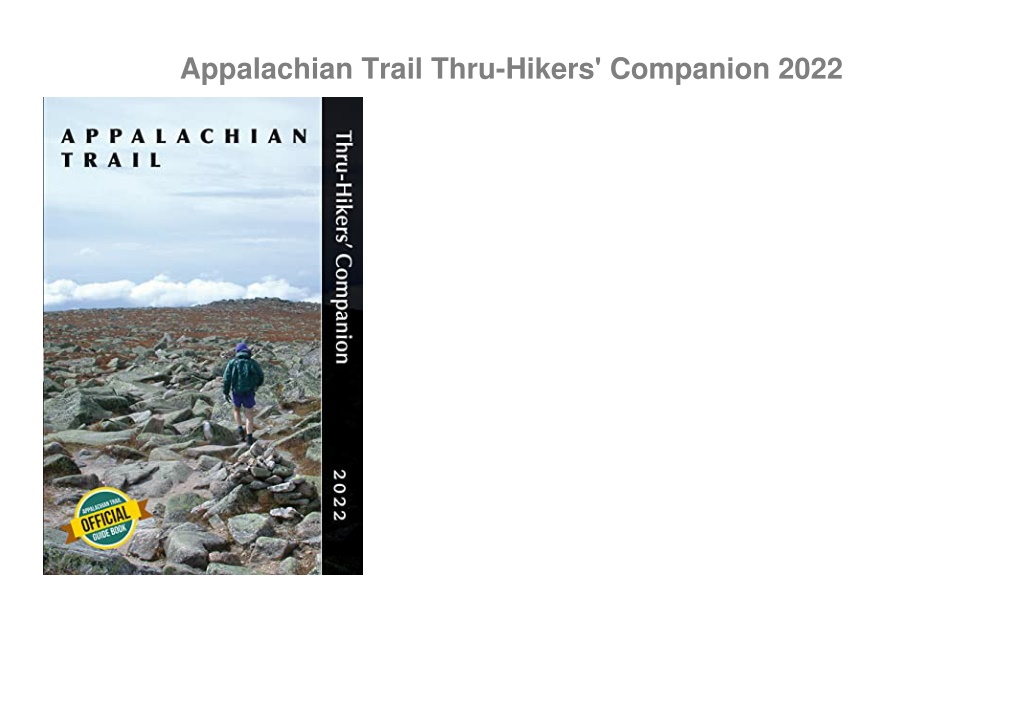 PPT - DOWNLOAD [PDF] Appalachian Trail Thru-Hikers' Companion 2022 