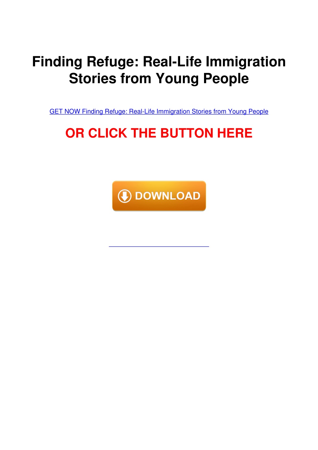 Ppt Pdfdownload Finding Refuge Real Life Immigration Stories From