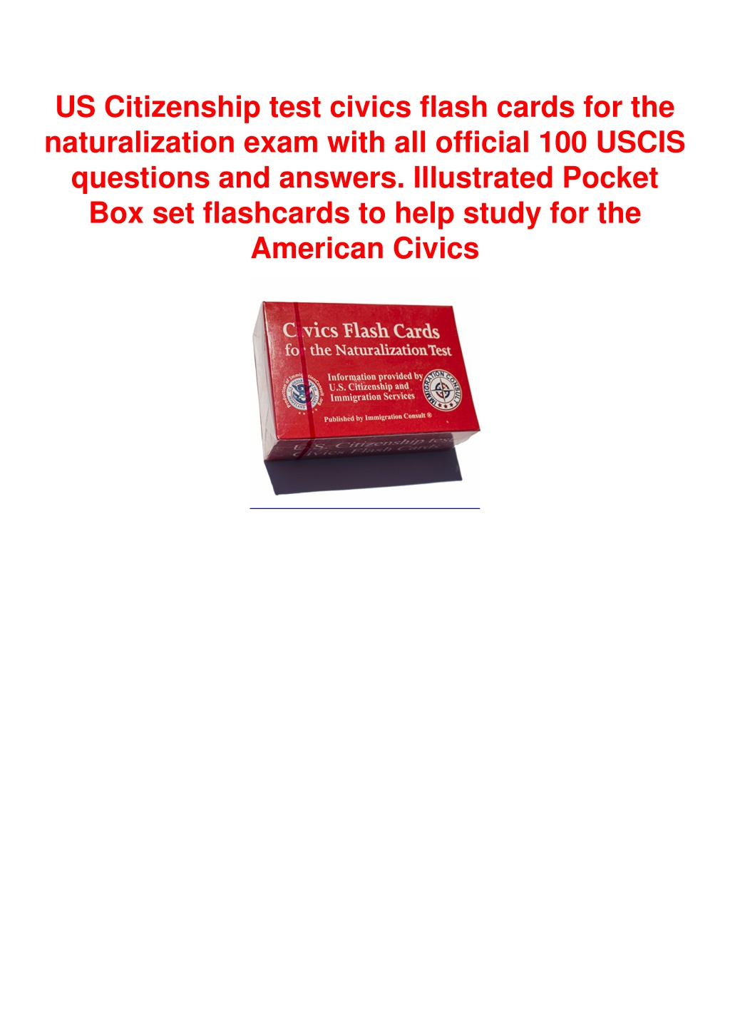 PPT - (PDF/DOWNLOAD) US Citizenship Test Civics Flash Cards For The ...