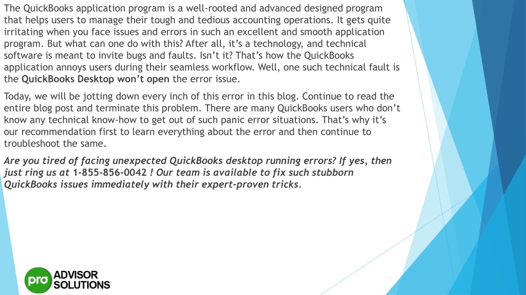 quickbooks 2018 desktop pro wont open